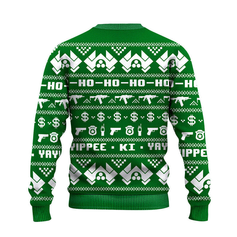Green Nakatomi Plaza Ugly Christmas Sweater For Men & Women Christmas Gift Sweater US4598 - WeCustomit