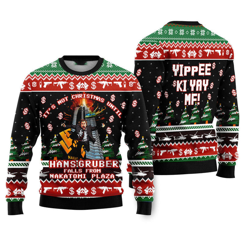 Fall From Nakatomi Plaza Ugly Christmas Sweater For Men & Women Christmas Gift Sweater US4600 - WeCustomit