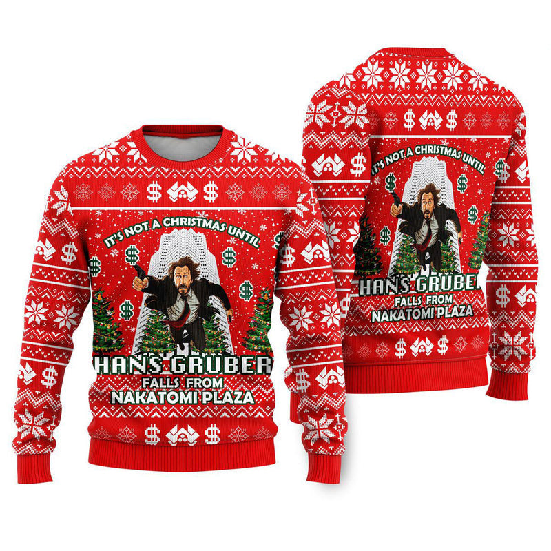 It's Not A Christmas Until Fall From Nakatomi Plaza Ugly Christmas Sweater For Men & Women Christmas Gift Sweater US4601 - WeCustomit