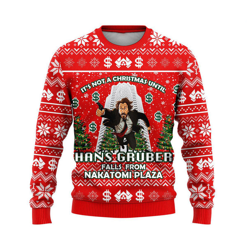 It's Not A Christmas Until Fall From Nakatomi Plaza Ugly Christmas Sweater For Men & Women Christmas Gift Sweater US4601 - WeCustomit