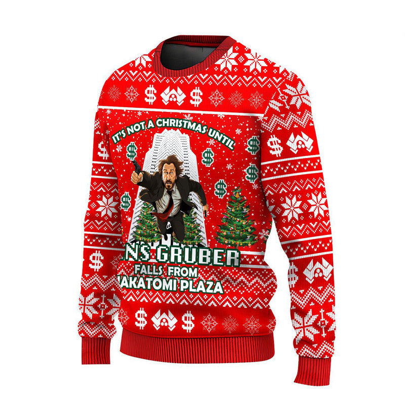 It's Not A Christmas Until Fall From Nakatomi Plaza Ugly Christmas Sweater For Men & Women Christmas Gift Sweater US4601 - WeCustomit