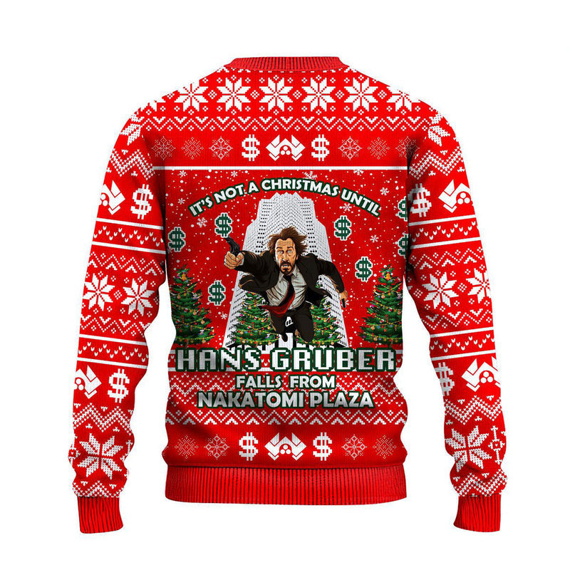 It's Not A Christmas Until Fall From Nakatomi Plaza Ugly Christmas Sweater For Men & Women Christmas Gift Sweater US4601 - WeCustomit