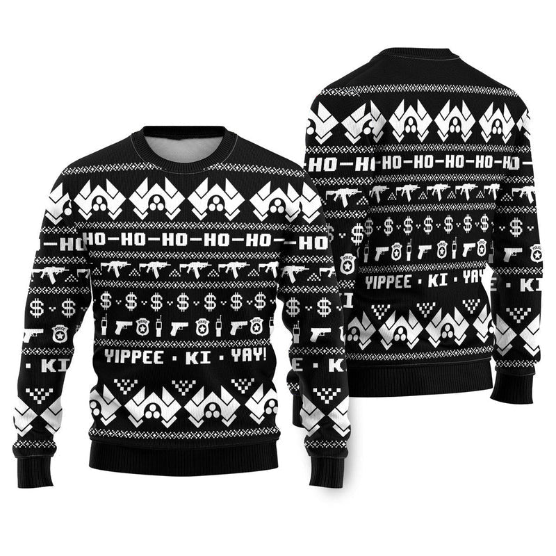Nakatomi Plaza Black Ugly Christmas Sweater For Men & Women Christmas Gift Sweater US4603 - WeCustomit