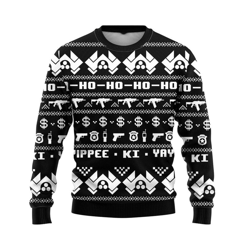 Nakatomi Plaza Black Ugly Christmas Sweater For Men & Women Christmas Gift Sweater US4603 - WeCustomit
