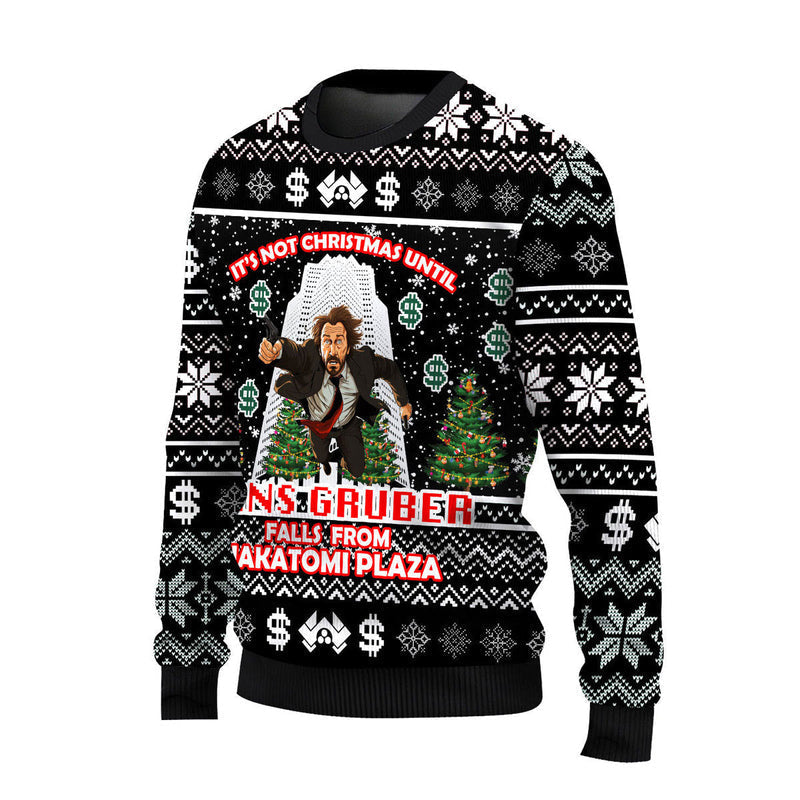 It's Not A Christmas Until Fall From Nakatomi Plaza Ugly Christmas Sweater For Men & Women Christmas Gift Sweater US4605 - WeCustomit