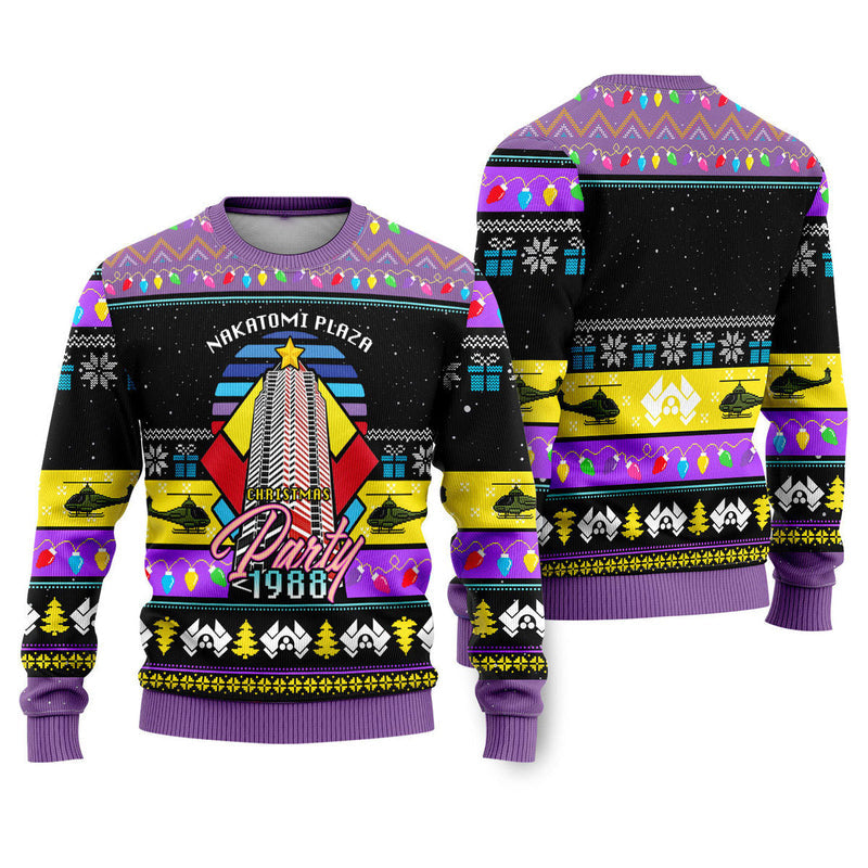 Christmas Party 1988 Nakatomi Plaza Ugly Christmas Sweater For Men & Women Christmas Gift Sweater US4608 - WeCustomit