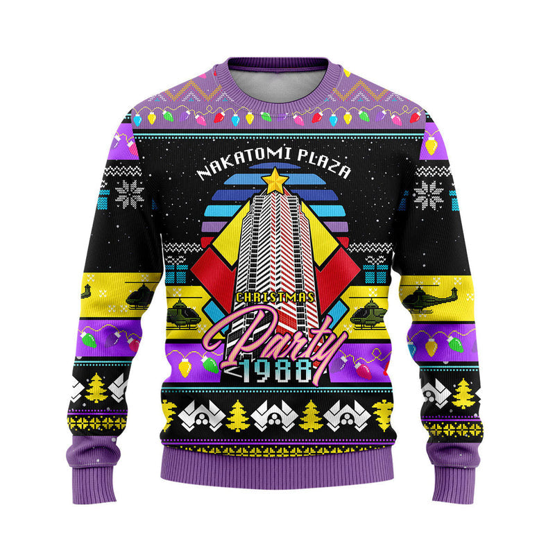 Christmas Party 1988 Nakatomi Plaza Ugly Christmas Sweater For Men & Women Christmas Gift Sweater US4608 - WeCustomit