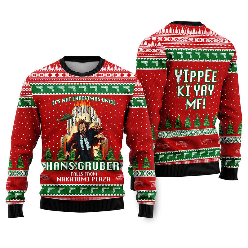 It's Not Christmas Until Fall From Nakatomi Plaza Ugly Christmas Sweater For Men & Women Christmas Gift Sweater US4609 - WeCustomit