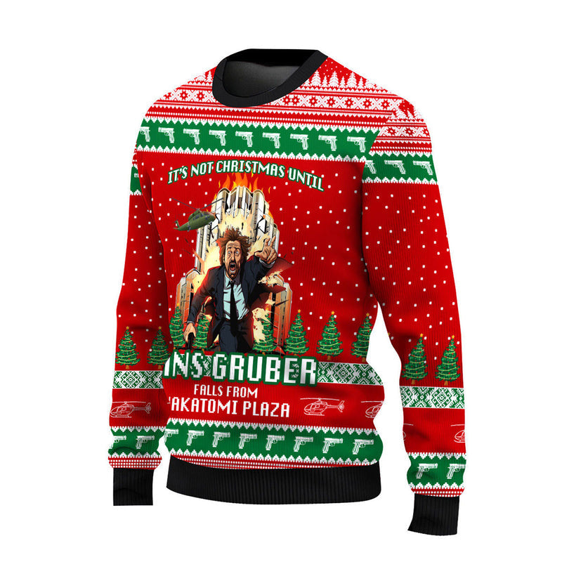 It's Not Christmas Until Fall From Nakatomi Plaza Ugly Christmas Sweater For Men & Women Christmas Gift Sweater US4609 - WeCustomit