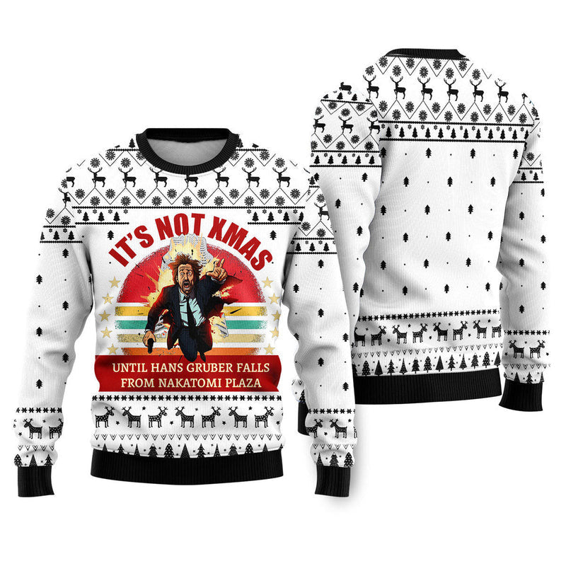 It's Not Christmas Until Fall From Nakatomi Plaza Ugly Christmas Sweater For Men & Women Christmas Gift Sweater US4611 - WeCustomit