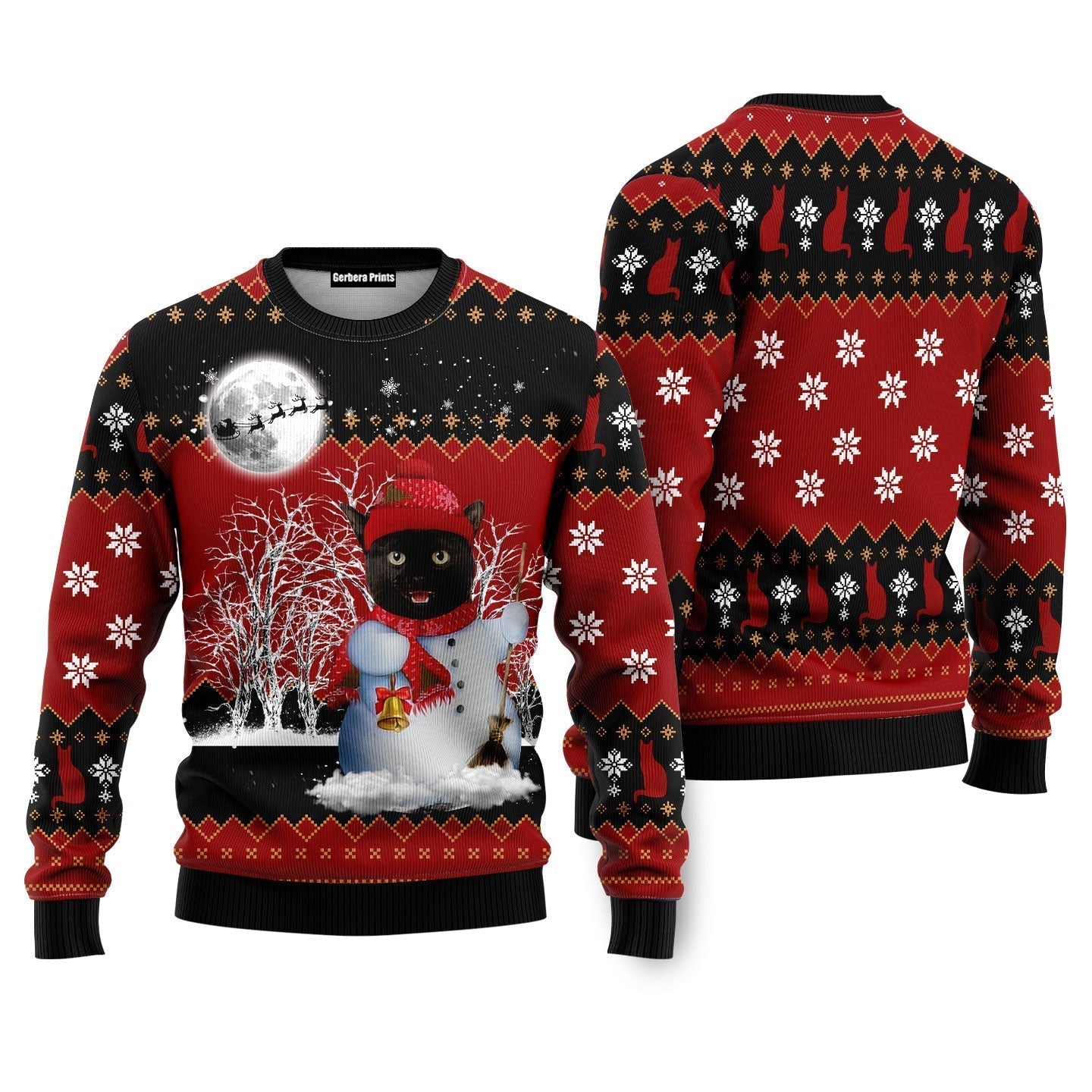 Snowman Cat Ugly Christmas Sweater - WeCustomit