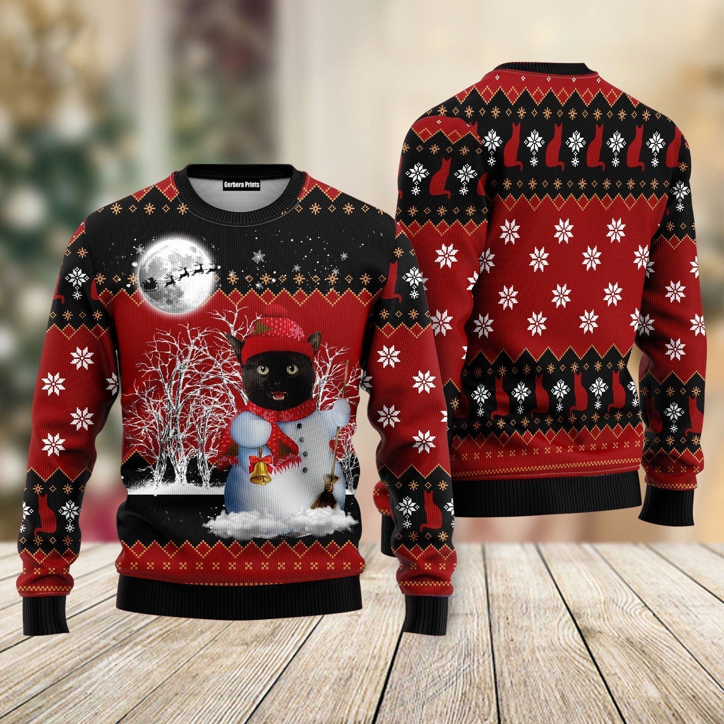 Snowman Cat Ugly Christmas Sweater - WeCustomit