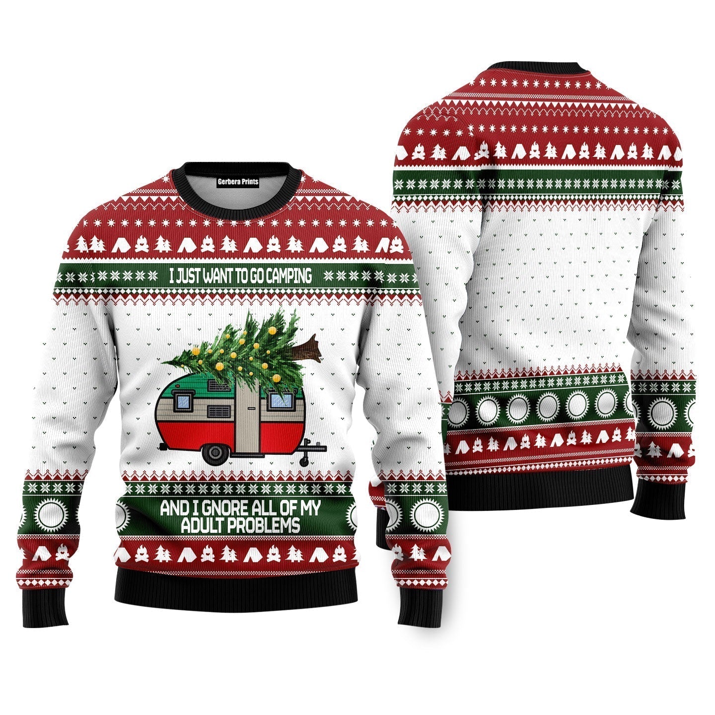 Camping Ugly Christmas Sweater - WeCustomit
