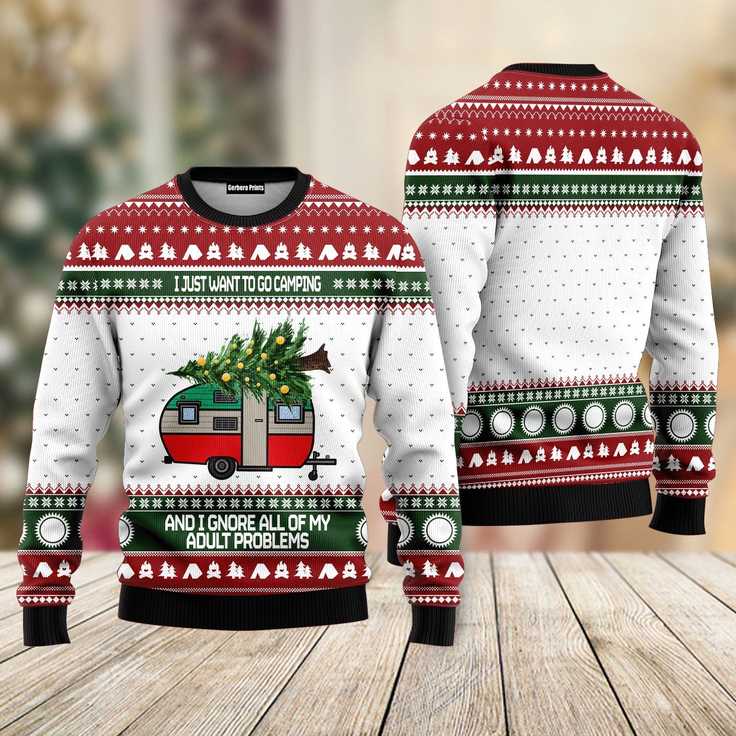 Camping Ugly Christmas Sweater - WeCustomit