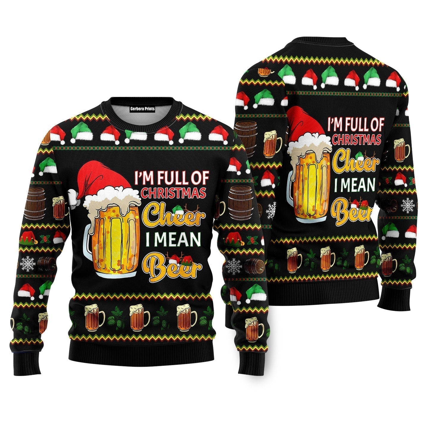 Christmas Cheer Beer Ugly Christmas Sweater - WeCustomit