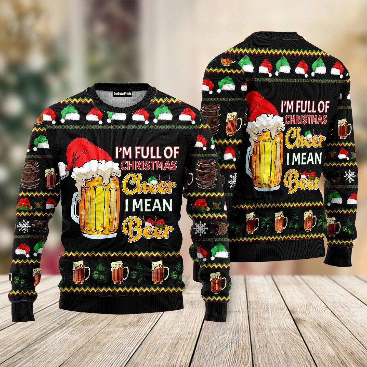 Christmas Cheer Beer Ugly Christmas Sweater - WeCustomit