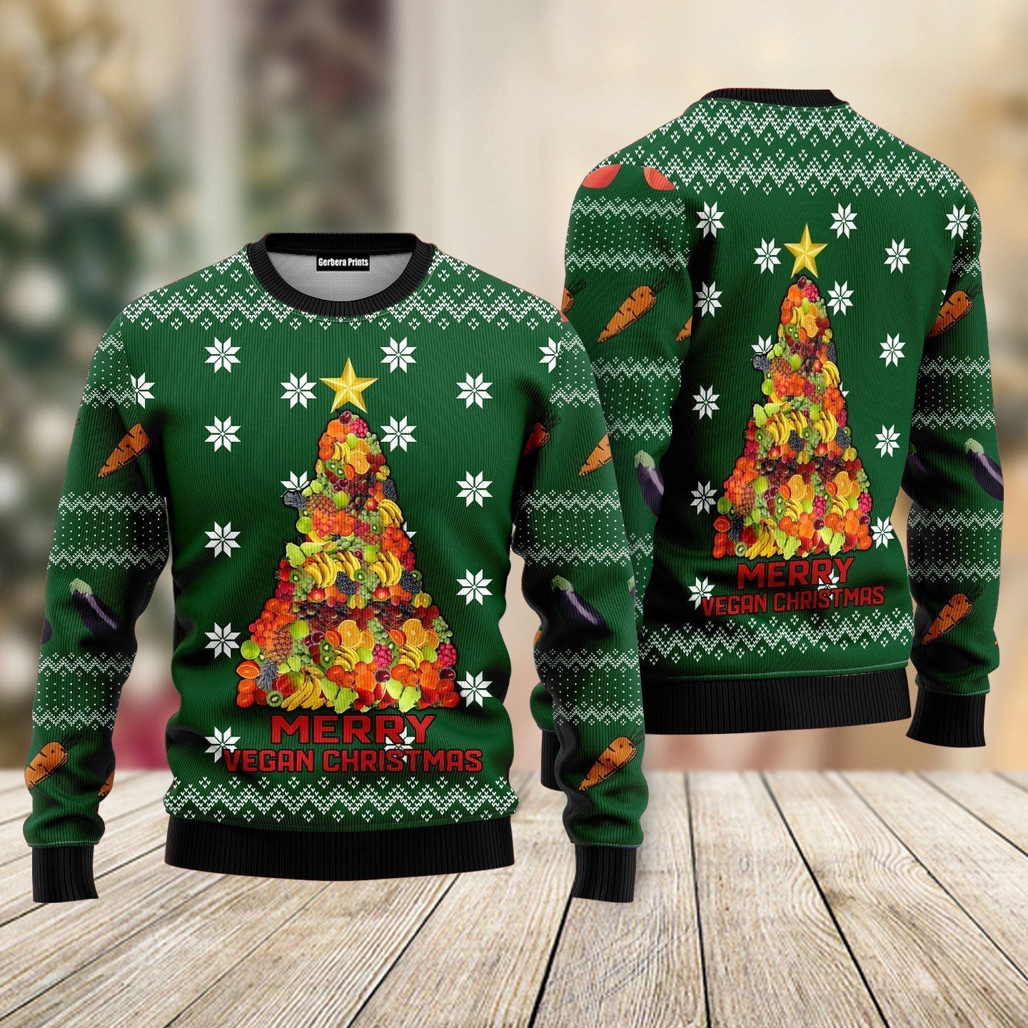 Merry Vegan Ugly Christmas Sweater - WeCustomit