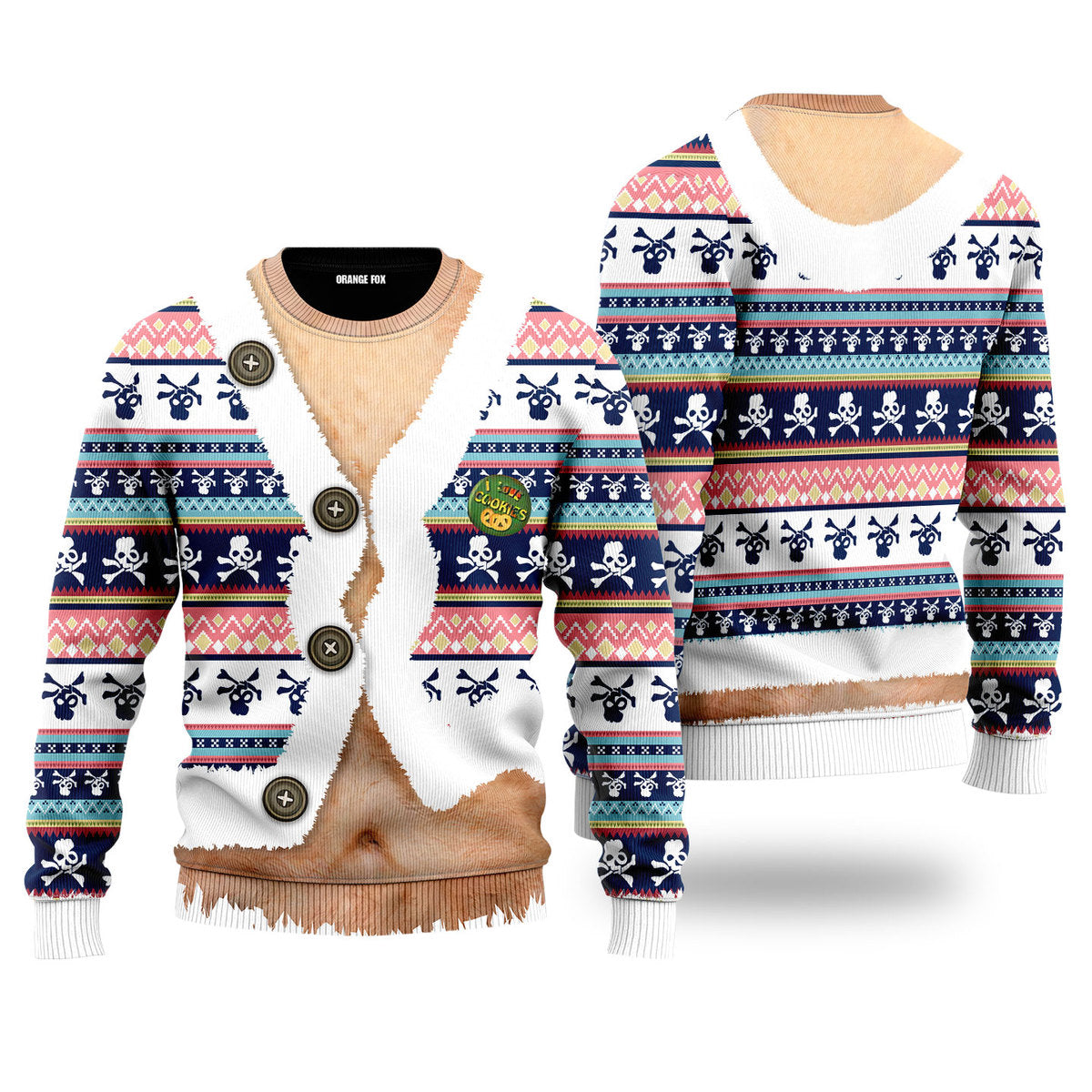 Funny Faux Belly Ugly Christmas Sweater - WeCustomit