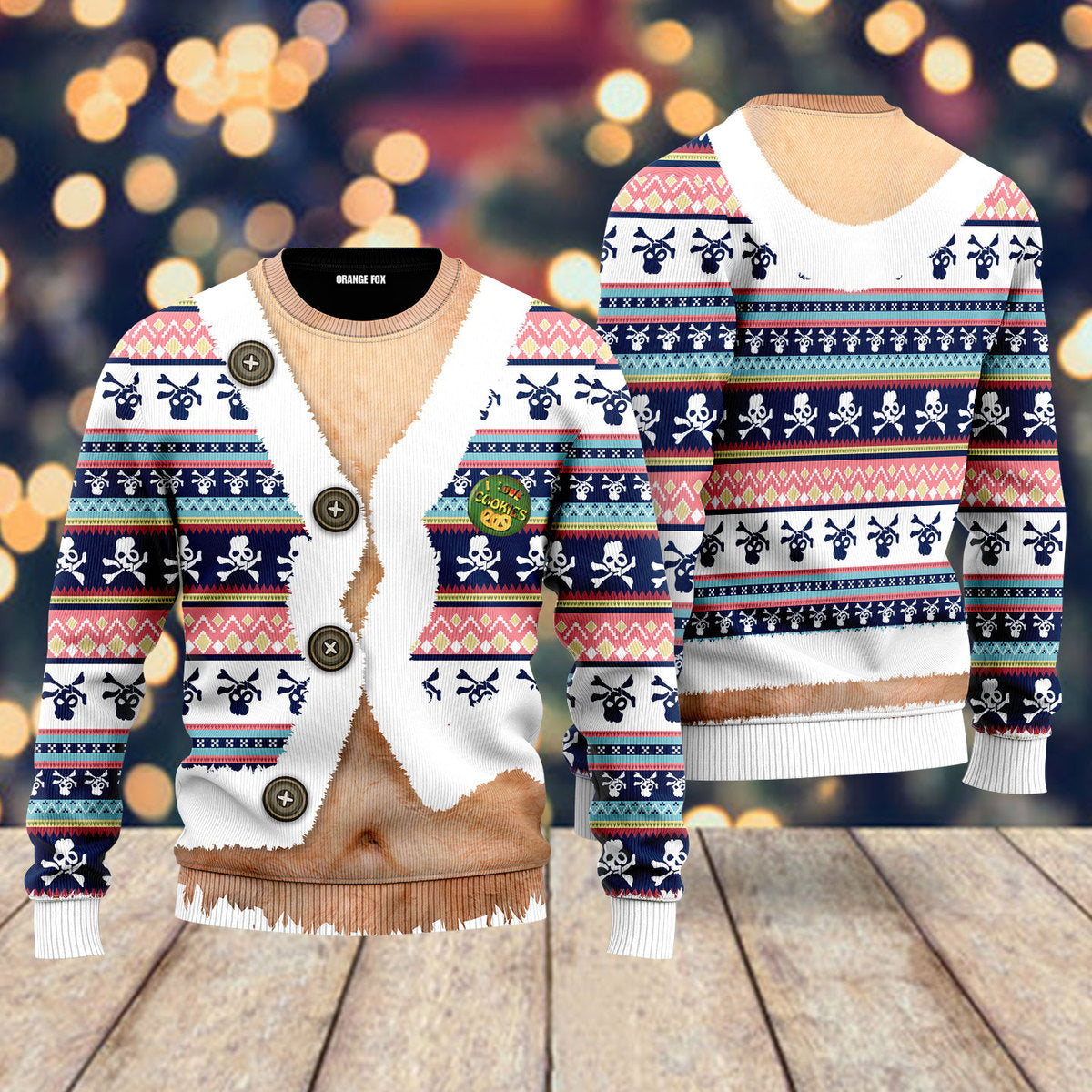 Funny Faux Belly Ugly Christmas Sweater - WeCustomit