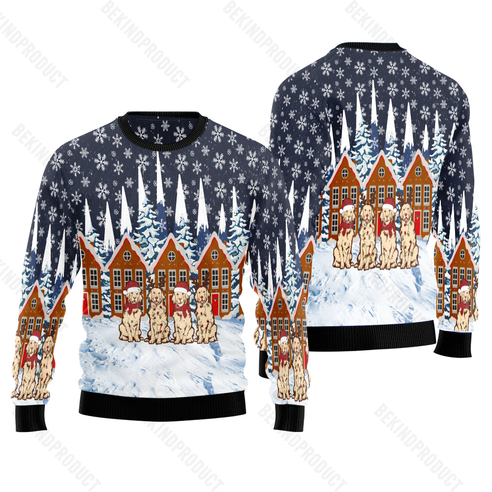 Christmas Golden Retriever Dog Ugly Christmas Sweater For Men & Women Christmas Gift Sweater USN1002 - WeCustomit