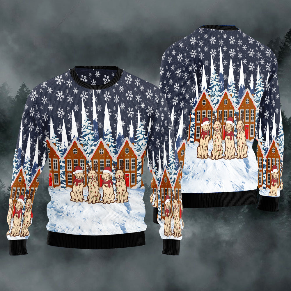 Christmas Golden Retriever Dog Ugly Christmas Sweater For Men & Women Christmas Gift Sweater USN1002 - WeCustomit