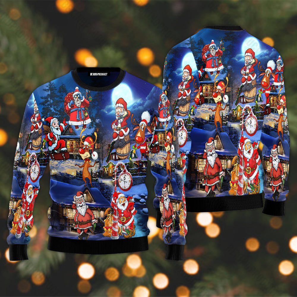 Funny Christmas Santa Claus Ugly Christmas Sweater For Men & Women Christmas Gift Sweater USN1103 - WeCustomit