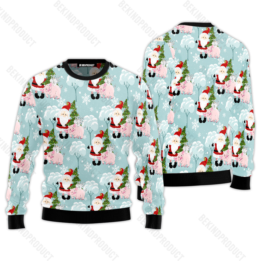 Christmas Pigmas And Little Santa Ugly Christmas Sweater For Men & Women Christmas Gift Sweater USN1110 - WeCustomit