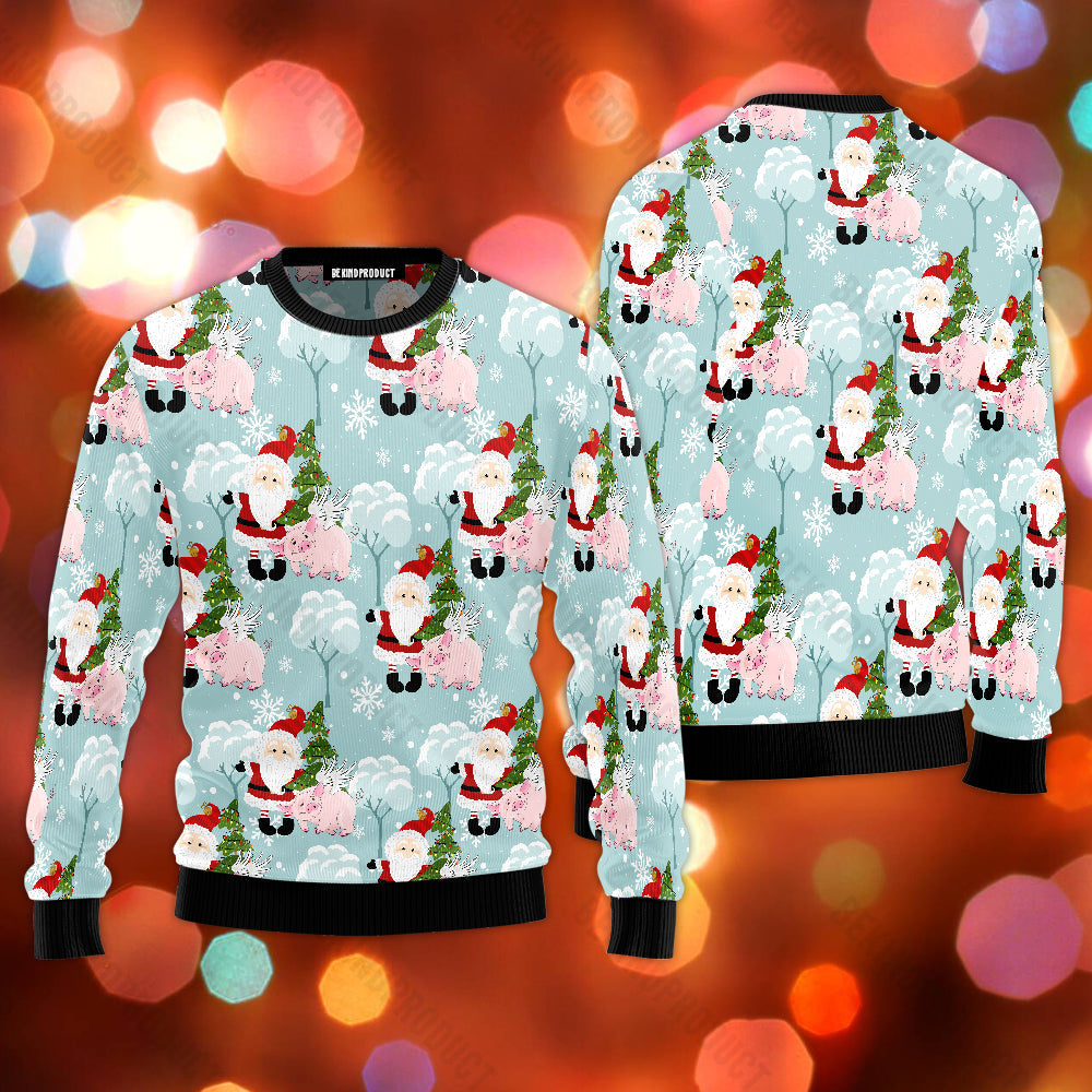 Christmas Pigmas And Little Santa Ugly Christmas Sweater For Men & Women Christmas Gift Sweater USN1110 - WeCustomit