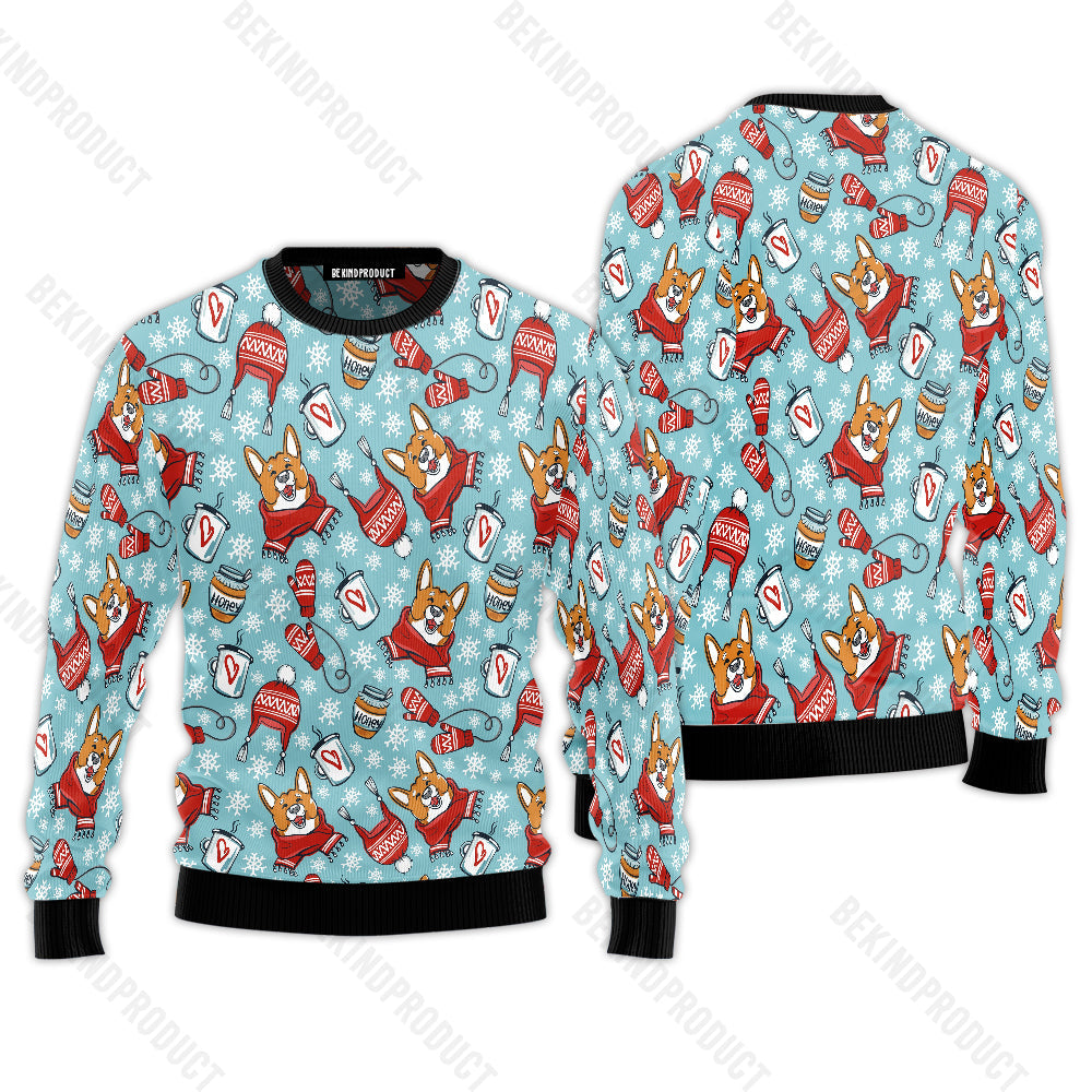Funny Adorable Corgis Dog Ugly Christmas Sweater For Men & Women Christmas Gift Sweater USN1114 - WeCustomit