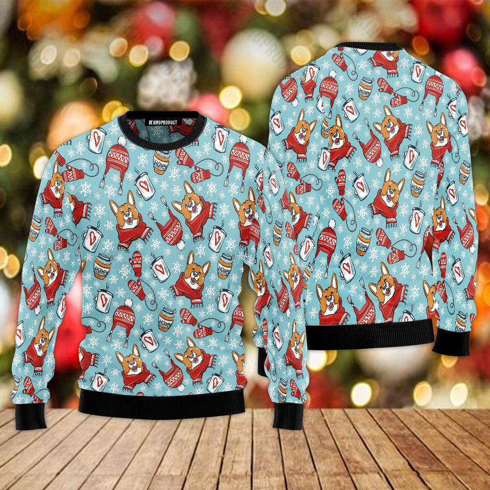 Funny Adorable Corgis Dog Ugly Christmas Sweater For Men & Women Christmas Gift Sweater USN1114 - WeCustomit