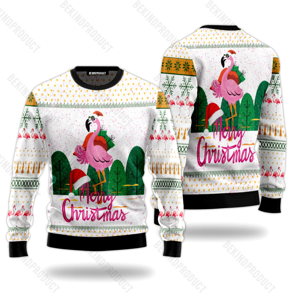 Merry Camping Flamingo Ugly Christmas Sweater For Men & Women Christmas Gift Sweater USN1126 - WeCustomit