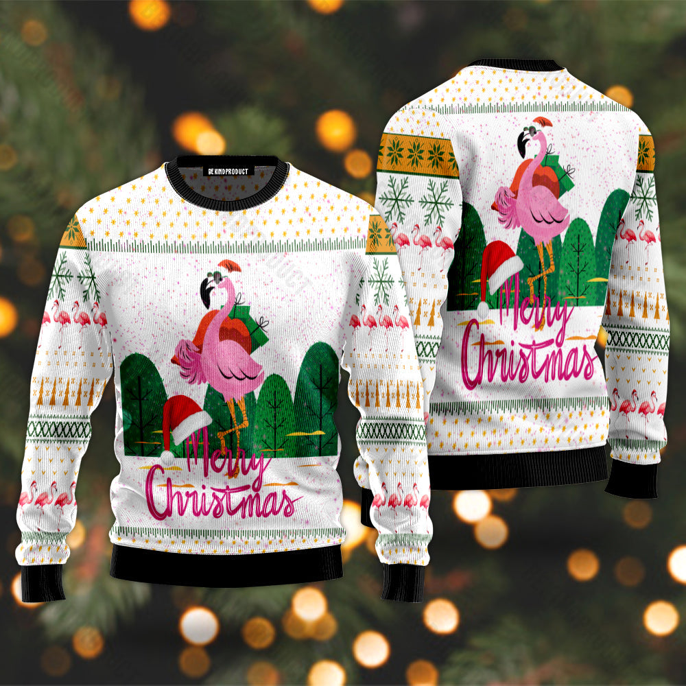 Merry Camping Flamingo Ugly Christmas Sweater For Men & Women Christmas Gift Sweater USN1126 - WeCustomit