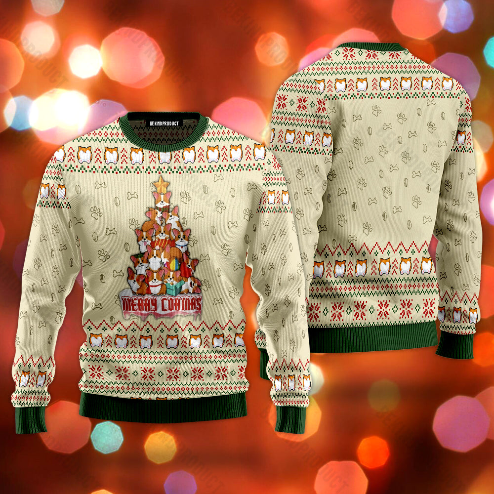 Funny Dog Merry Corgmas Ugly Christmas Sweater For Men & Women Christmas Gift Sweater USN1129 - WeCustomit
