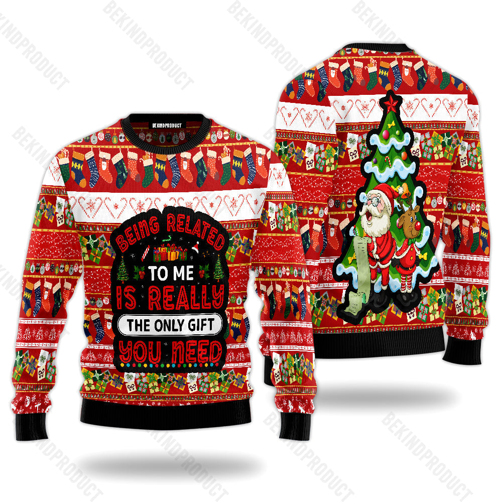 The Only Gift You Need Ugly Christmas Sweater For Men & Women Christmas Gift Sweater USN1138 - WeCustomit
