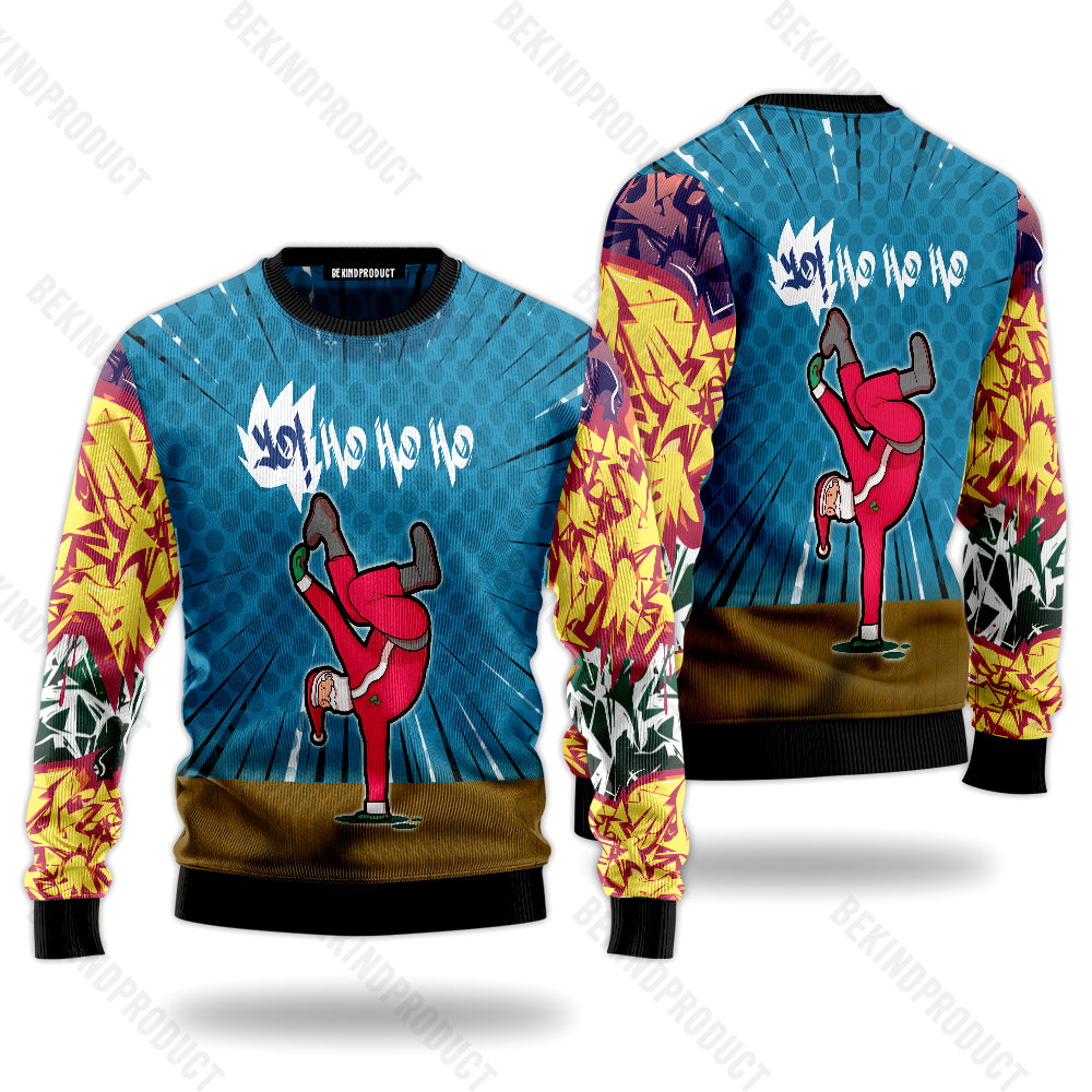 Hip-Hop Santa Ugly Christmas Sweater For Men & Women Christmas Gift Sweater USN1144 - WeCustomit