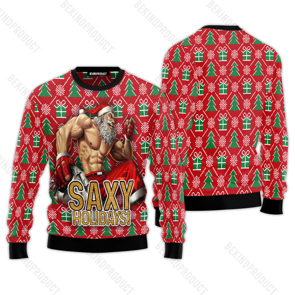 Saxy Holidays Santa Claus Ugly Christmas Sweater For Men & Women Christmas Gift Sweater USN1148 - WeCustomit