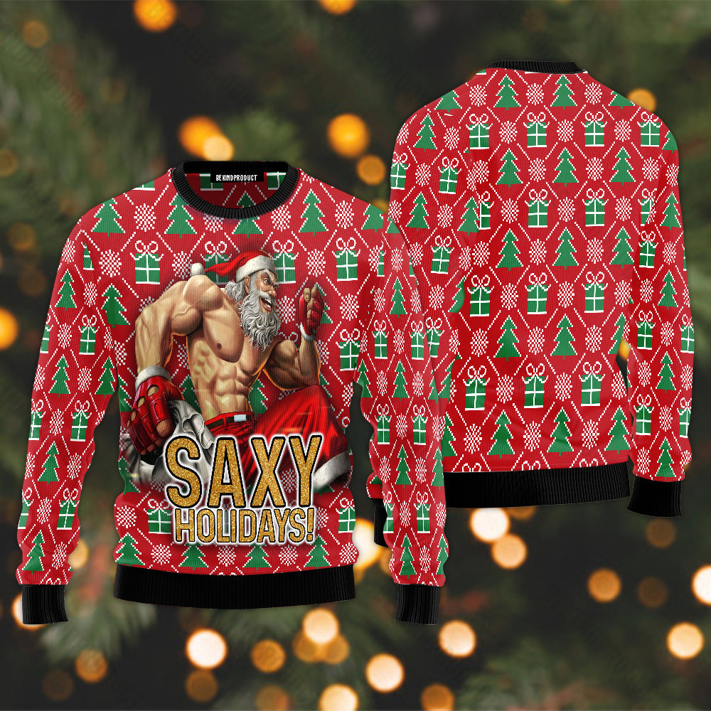 Saxy Holidays Santa Claus Ugly Christmas Sweater For Men & Women Christmas Gift Sweater USN1148 - WeCustomit