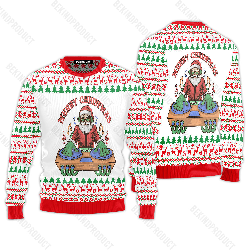 Funny Santa Music Ugly Christmas Sweater For Men & Women Christmas Gift Sweater USN2003 - WeCustomit