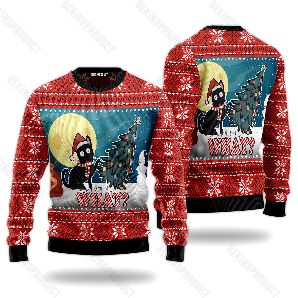 Funny Christmas Cat Ugly Christmas Sweater For Men & Women Christmas Gift Sweater USN2012 - WeCustomit