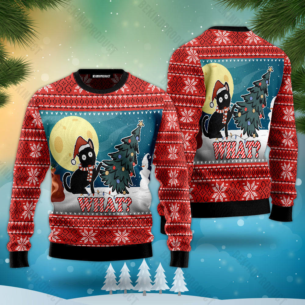 Funny Christmas Cat Ugly Christmas Sweater For Men & Women Christmas Gift Sweater USN2012 - WeCustomit