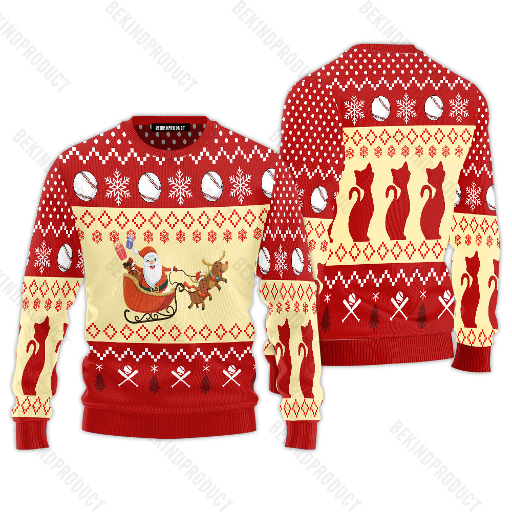 Christmas Santa Claus And Reindeer Ugly Christmas Sweater For Men & Women Christmas Gift Sweater USN2014 - WeCustomit