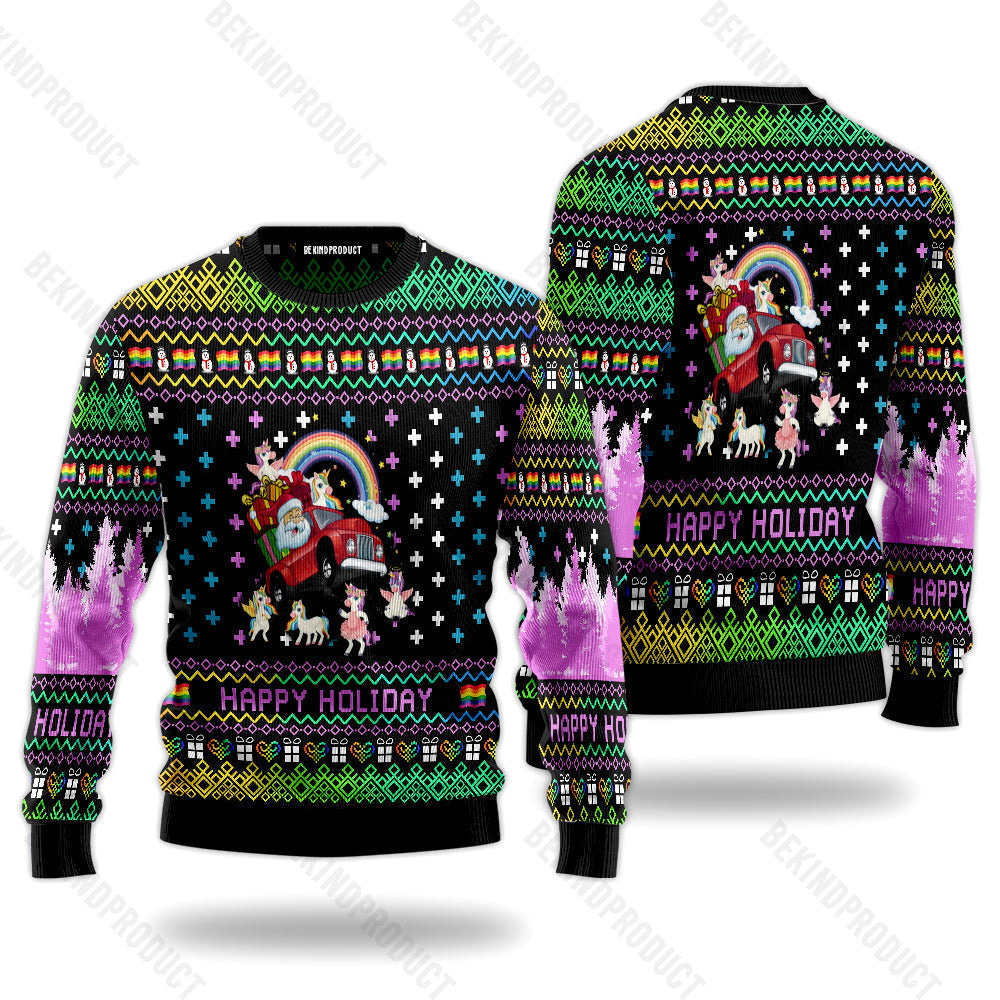 Merry Christmas Cute Unicorn Santa Ugly Christmas Sweater For Men & Women Christmas Gift Sweater USN2040 - WeCustomit