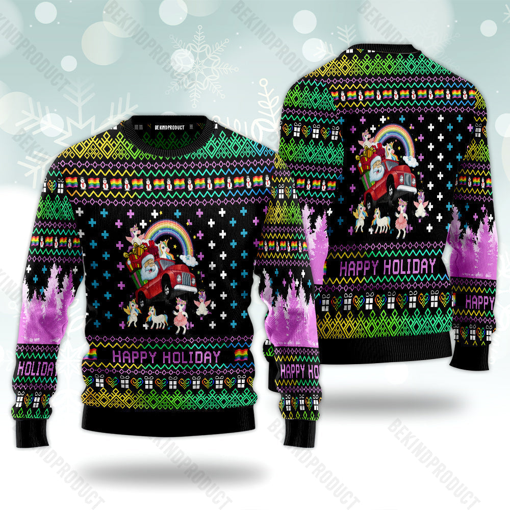 Merry Christmas Cute Unicorn Santa Ugly Christmas Sweater For Men & Women Christmas Gift Sweater USN2040 - WeCustomit