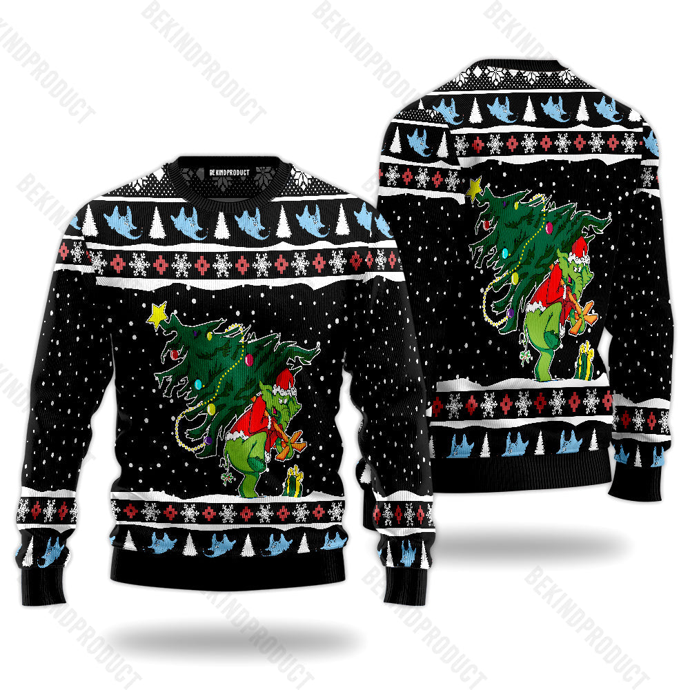 Funny Green Christmas Ugly Christmas Sweater For Men & Women Christmas Gift Sweater USN2044 - WeCustomit