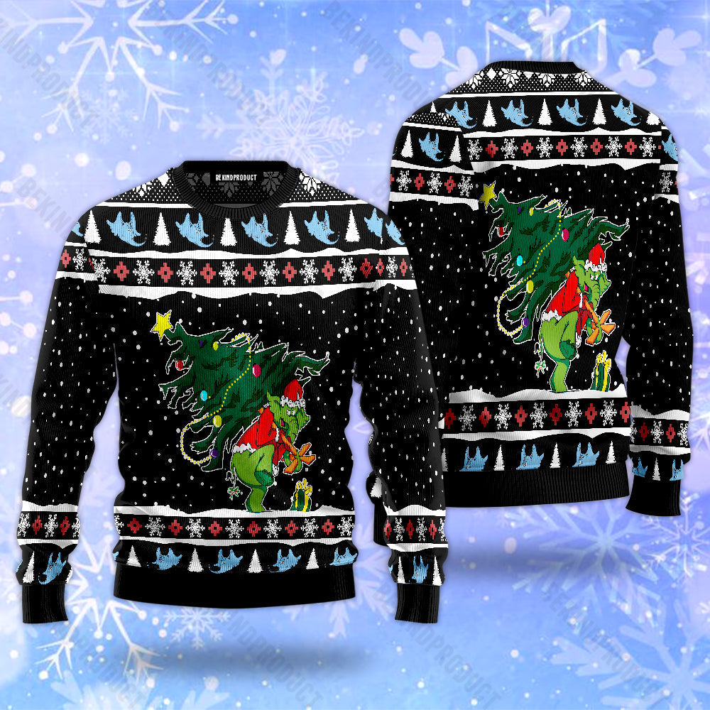 Funny Green Christmas Ugly Christmas Sweater For Men & Women Christmas Gift Sweater USN2044 - WeCustomit