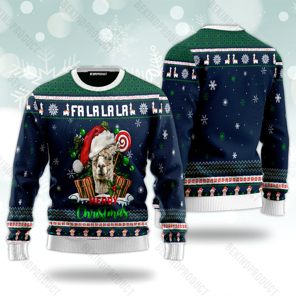 Merry Christmas Alpaca Ugly Christmas Sweater For Men & Women Christmas Gift Sweater USN2046 - WeCustomit
