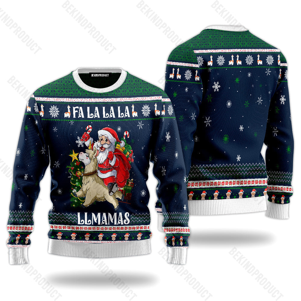 Llama Christmas Ugly Christmas Sweater For Men & Women Christmas Gift Sweater USN2047 - WeCustomit