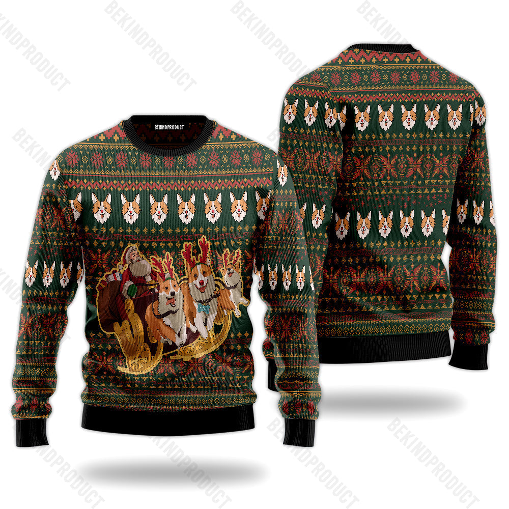 Christmas Santa Claus And Dogs Ugly Christmas Sweater For Men & Women Christmas Gift Sweater USN2056 - WeCustomit