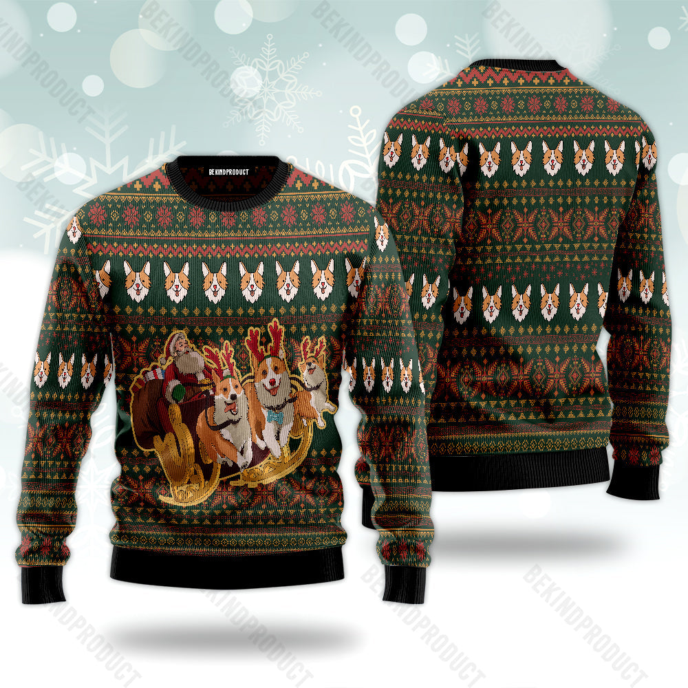 Christmas Santa Claus And Dogs Ugly Christmas Sweater For Men & Women Christmas Gift Sweater USN2056 - WeCustomit