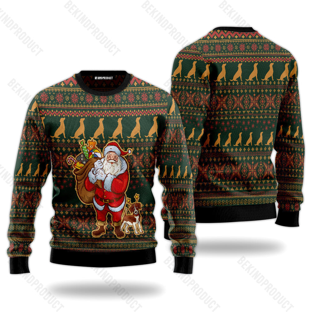 Santa Claus Brings Gift Bag Ugly Christmas Sweater For Men & Women Christmas Gift Sweater USN2057 - WeCustomit